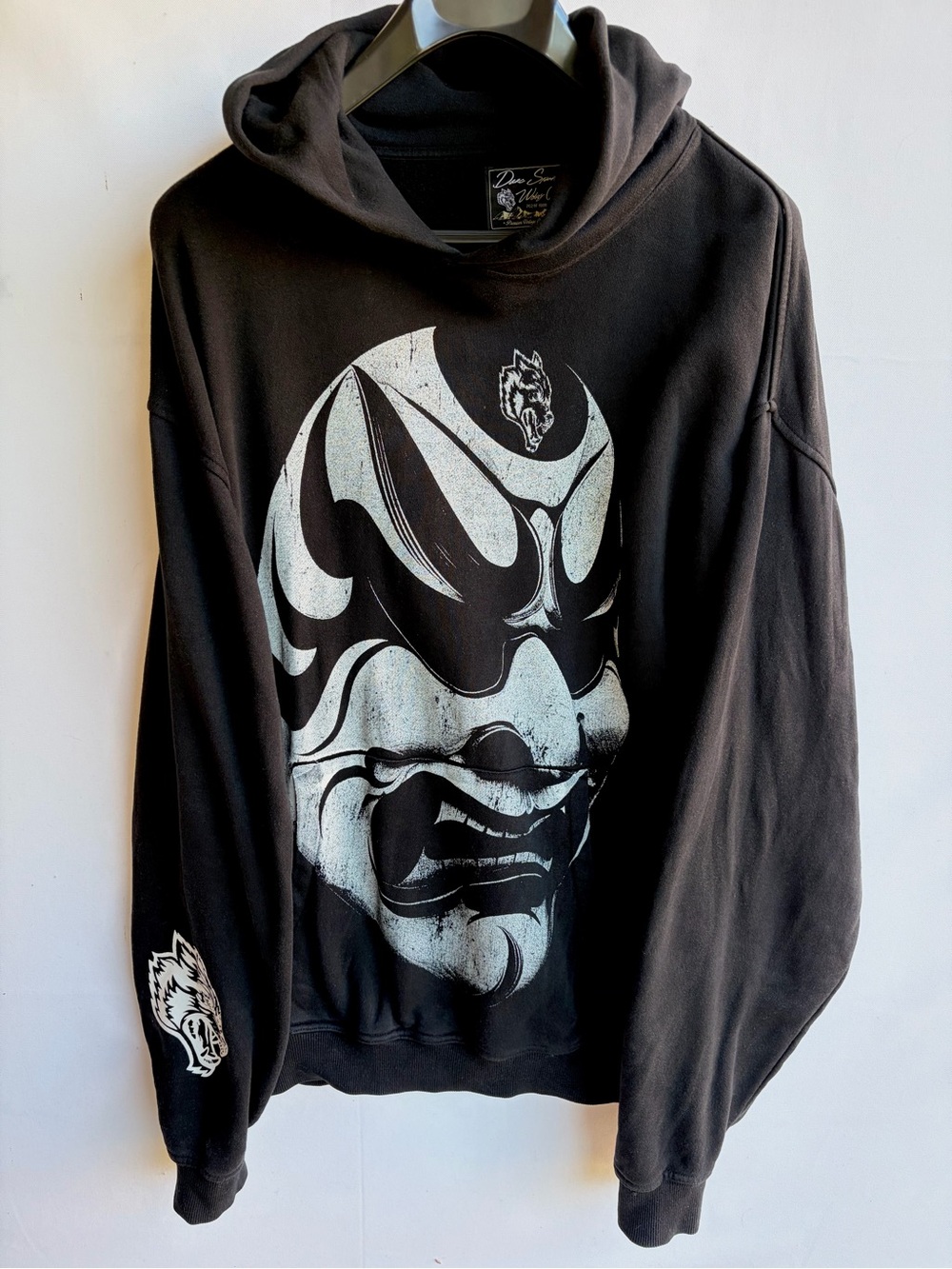 Darc Sport Wolves Club Japanese Mask Hoodie Premium Vintage Limited L